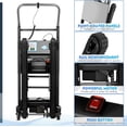 thumbnail image 4 of Gaonala 1250W Electric Stair Climbing Dolly 900lbs Heavy Duty 22Lx11.8Wx61H Alloy Steel Telescopic Handle 3-Mode Folding Black for Furniture Appliances, 4 of 6