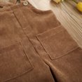 thumbnail image 5 of Toddler Baby Corduroy Suspender Rompers Solid Color Adjustable Strap Pockets Overalls 1 2 3 4 5T Kids Long Pants, 5 of 10
