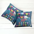 thumbnail image 6 of Ambesonne Colorful Throw Pillow Cover 2 Pack, Balloons Curly Ribbon, 16", Multicolor, 6 of 7