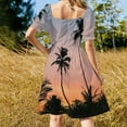 thumbnail image 4 of Palm Trees with a Sunrise Sleeveless Dress Dress for pregnant wom Long dress woman, 4 of 6