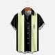 thumbnail image 2 of Camisas Hombre Vestir Camisa de manga corta con cuello vuelto y estampado informal de verano para hombre (Black, M), 2 of 5