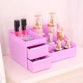 thumbnail image 2 of Caja de almacenamiento de cosméticos, cajón de maquillaje, joyería de múltiples capas, organizadores de escritorio para niñas (púrpura), 1 ud., 2 of 3