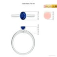 thumbnail image 3 of Angara Natural 0.85 Ct. Blue Sapphire Solitaire Ring in Sterling Silver for Women (Ring Size: 3.5), 3 of 8