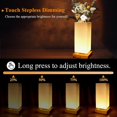 thumbnail image 2 of Vase Lamp, USB Charge Flower Lamp Vase Table Lamp, Dimmable Bedside Lamp, Frosted Glass Shade with Wood Base for Bedroom Living Room Office Desk, 2 of 6