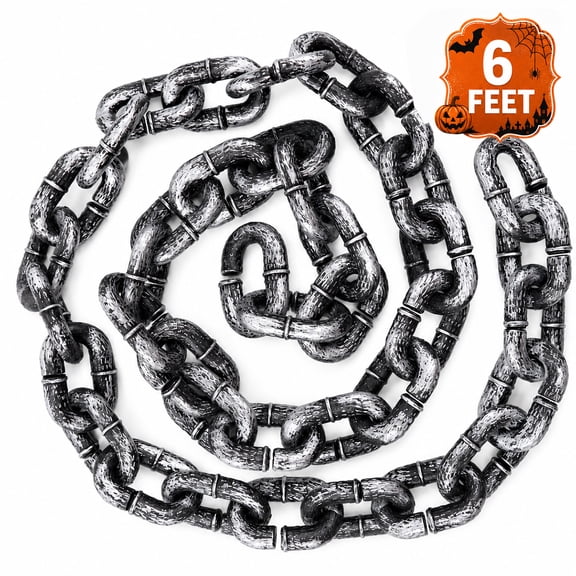Halloween Plastic Chains, 6 Feet of Halloween Party Decorations for Costume Parties, Create an Eerie Atmosphere