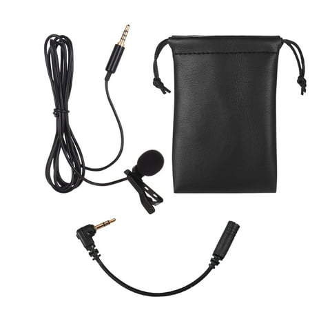 Lavalier Lapel Omnidirectional Clip-on Microphone Mic for X/8P Smartphone Tablet Laptop Cameras DSLR 3.5mm Audio Plug Long Length 1.5m / 4.9ft Devices for Video Recording Interview