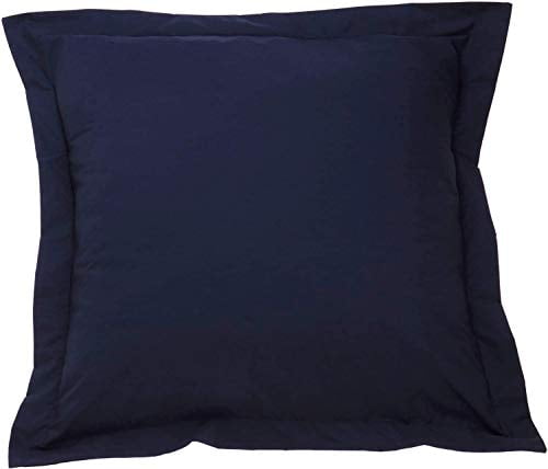 European Pillow Shams 26x26 Set of 2 Navy Blue Pillow Shams European Square 600 Thread Count Comfort & Soft European Pillowcase 100% Egyptian Cotton Decorative Pillow Covers Tailored Poplin