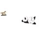 thumbnail image 1 of Figura de caballo,Escultura de caballo en miniatura coleccionable,Estatua de animal de adorno de caballo de resina para decoración del hogar,Reloj de pared,Reloj de pared Panda Decoración del, 1 of 8