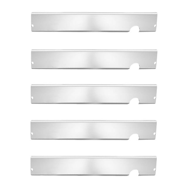 S SERENABLE 5 Pieces Flavor Bar Replacement BBQ Stainless Steel Multipurpose Heat Plates Silver