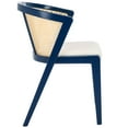 thumbnail image 6 of SAFAVIEH Edan Mid-Century Polyester Solid Dining Bistro Chair, Navy/White, 6 of 13