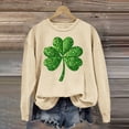 thumbnail image 4 of St. Patrick's Day Sweatshirt for Women Lucky Shamrock Long Sleeve Irish Shirt Ireland Pullover Tops, 4 of 4