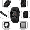 thumbnail image 6 of Fashion Men's Digital Analog Watches Square Face Sport Casual Dual Display Multifunctional Wristwatch for Men with Alarm Waterproof LED Luminous, 6 of 8