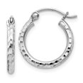 thumbnail image 1 of 925 Sterling Silver 2mm Hoop Earrings Round, 1 of 6