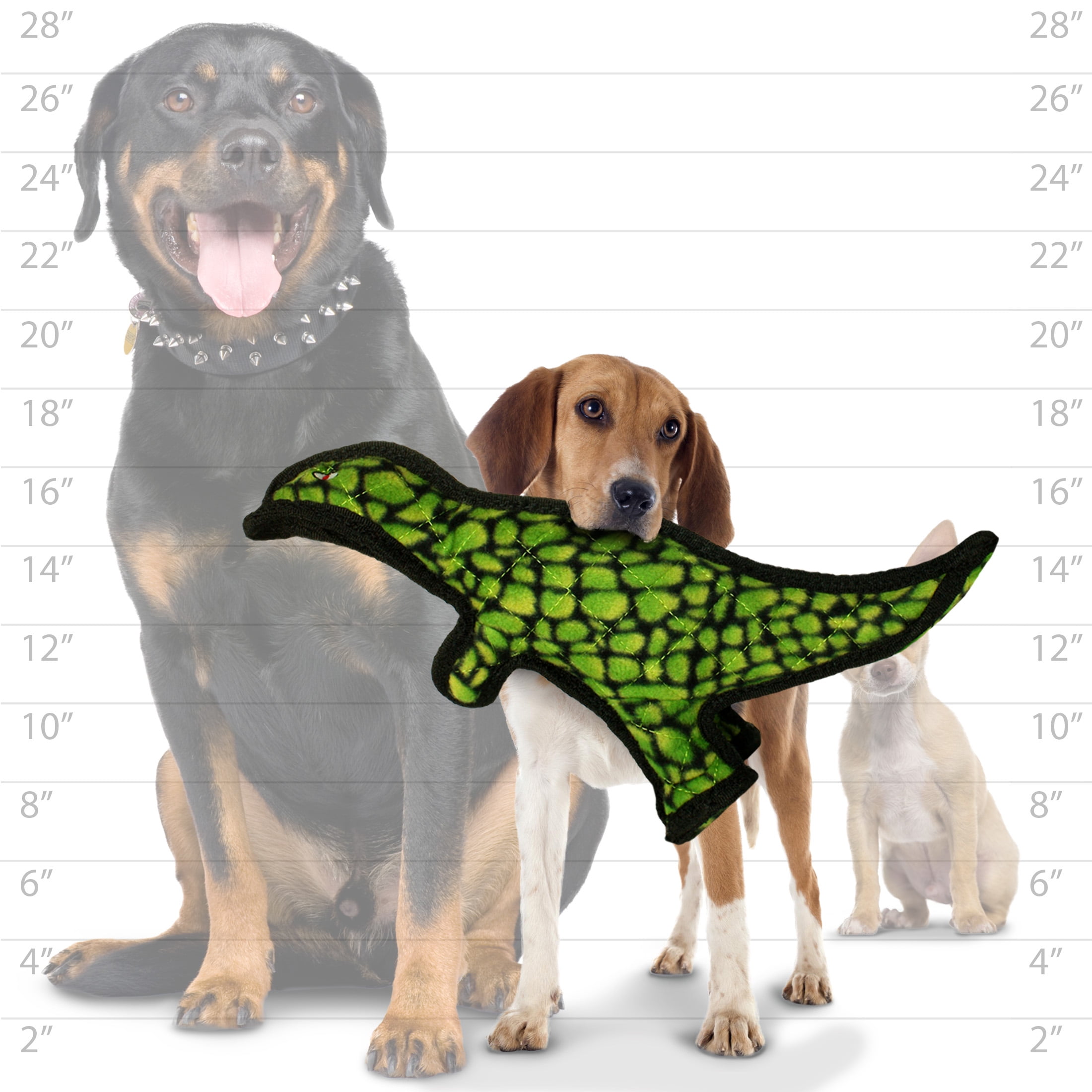 Tuffy Jr Dinosaur T-Rex Durable Plush Dog Toy