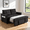 Black, variant on BSHTI Velvet Convertible Loveseat Sofa Bed with Adjustable Backrest and Storage Pockets, 3-in-1 Folding Futon for Living Room Apartment Small Space,Dark Gray