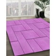 thumbnail image 3 of Ahgly Company Machine Washable Indoor Rectangle Transitional Violet Purple Area Rugs, 6' x 9', 3 of 7