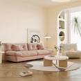 thumbnail image 2 of Sodrens 105" Modern Cloud Sofa,Velvet Couch,3-Seat Sofa for Living Room,Apartment and Small Space,Pink, 2 of 10