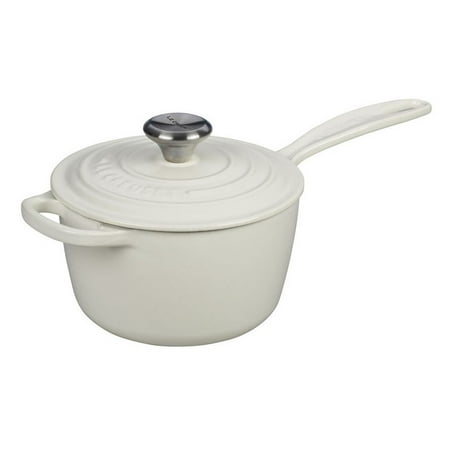 - Le Creuset Enameled Cast Iron Saucepan - 1.75 Qt White