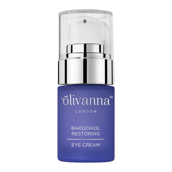 Olivanna Bakuchiol Crema Restauradora de Ojos - El Extracto de Saúco Reduce la Visibilidad de las Ojeras - Con Ácido Hialurónico y Glicerina - 15 ml