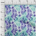 thumbnail image 2 of oneOone Velvet Royal Blue Fabric Leaves Sewing Material Print Fabric By The Yard 58 Inch Wide, 2 of 7
