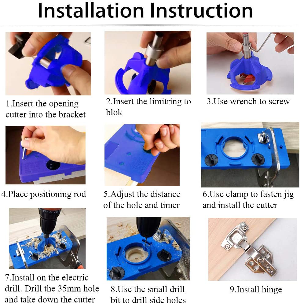 Plantilla De Bisagra Oculta 35mm Para Carpinteria | México, , large