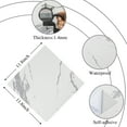 thumbnail image 3 of (4 pack) UMIGGEE Marble Peel and Stick Floor Tile Self Adhesive Vinyl Flooring 11.8-in x1.8-in x1.0mm (10-pcs) For Kitchen Living Room Bedroom Home Decoration (9.6 Sq. ft./Pack), 3 of 9