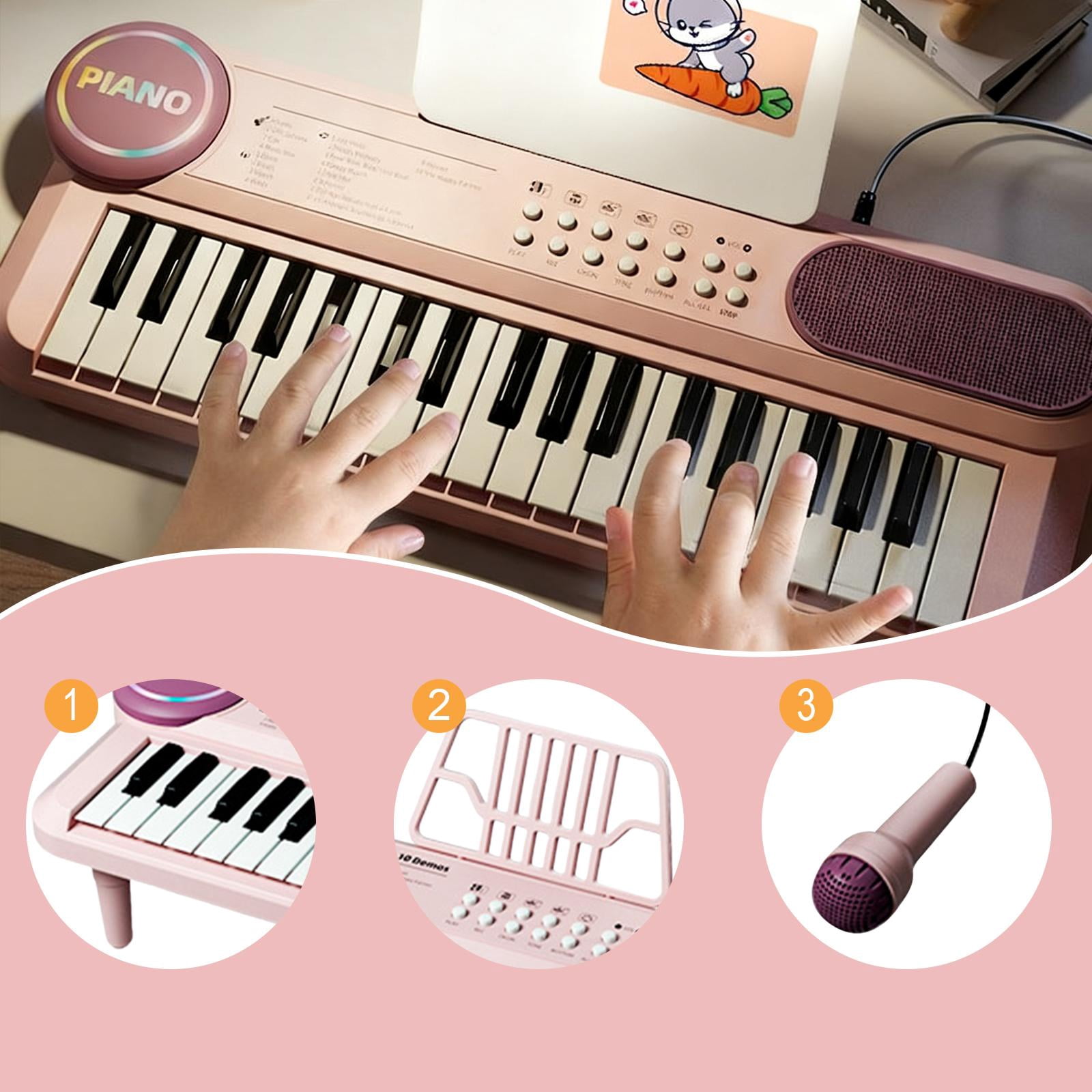 LeeQinersw 37 Keys Electronic Keyboard Piano, Kids Piano Keyboard Multi Functional with for