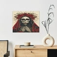 thumbnail image 6 of Fuzoiu Gothic Skull With Roses Print Canvas Wall Art for Bathrooms,Wall Decor for Bedroom,Framed Artwork for Wall,Modern Wall Decorations Prints Picture for Kitchen Home, 6 of 6