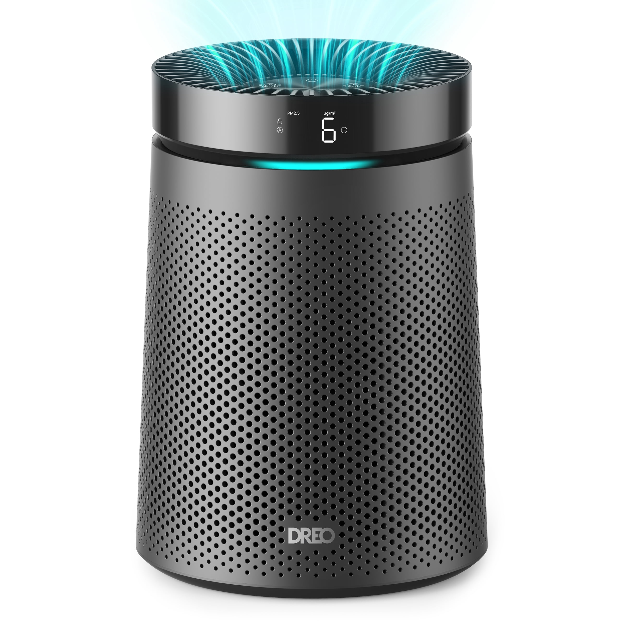 DREO HEPA Air Purifier for Room up to 1500 sq.ft/2h, Air Purifier for Allergies and Asthma with PM2.5 Air Quality Display, 3-in-1 Filter Removes 99.97% Pet Hair, 25 dB Sleep Mode