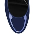 thumbnail image 3 of FSJ Women Comfortable Adjustable Double Strap Mary Jane Shoes Rounded Closed Toe Crystal Chunky Block Low Heel Pumps Business Date Dress Shoes Size 14 Blue, 3 of 4