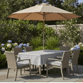 thumbnail image 3 of Serafina Home Summer Flannel Back Vinyl Tablecloths: Patio Table Umbrella Hole and Zipper Table Cover, 52" x 70" inch Rectangle, 3 of 4