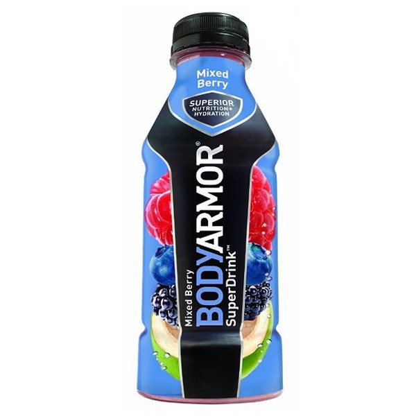 Body Armor Mixed Berry Sports Drink 16 oz Plastic Bottles Pack of 12
