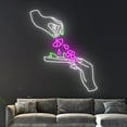 thumbnail image 4 of Handmadetneonsign Flower Roll Joint Hand Led Sign, Floral Roll Joint Hands Led Light, 4 of 5