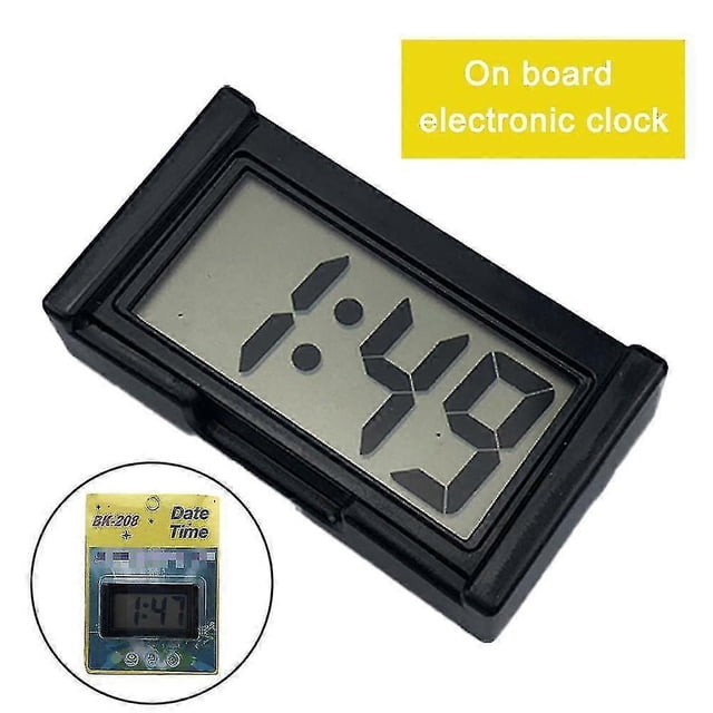 Mini Digital Clock Lcd Digital Display Car Dashboard Clock With Calendar Self-adhesive For Home Car Office