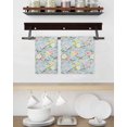 thumbnail image 3 of Blue Spring Floral Kitchen Dish Towels for Drying Dishes Set of 2, Elegant Farmhouse Flowers Birds Watercolor Waffle Weave Microfiber Hand Tea Bathroom Towels Quick Dry & Absorbent Towel 15.7x23.6, 3 of 7