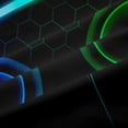thumbnail image 5 of Gaming 30%-50% Blackout Curtains,Gamer Curtains & Drapes Cool Video Game Black Window Curtains,3D Gaming Geometric Polyester Curtains(Blue Green Black,38"Wx45"L), 5 of 6