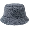 thumbnail image 3 of CoCopeaunts Bucket Hat for Womens Solid Color Lambs Fisherman Hat Cute Girls Outdoor Casual Winter Comfort Warm Fisherman Cap, 3 of 8