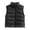 Black, variant on ICHUANYI Womens Puffer Vest Fashion Fall Winter Sleeveless Outerwear Solid Warm Puffer Lightweight Stand Collar Jacket