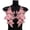 Pink, variant on Sturdy Polyester Applique Embroidered Flowers for Clothing Bags Pack of 2