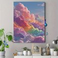 thumbnail image 4 of Rainbow Cloud Canvas Print, Vibrant Sky Pastel Art, Cheerful Kids & Dorm Room Matching Wall Decor Sets, 4 of 8