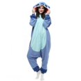 thumbnail image 3 of Mono de peluche de invierno de Disney con dibujos animados, pijama de ángel rosa, vestido de actuación para pareja con puntadas azules claras, regalo de furia doméstica gruesa, 3 of 5