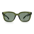 thumbnail image 3 of Feminine Simple Clean Minimal Plastic Horn Rim Retro Fashion Sunglasses Green, 3 of 8