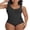 Black, variant on QYLUX Women's Seamless Shapewear Bodysuit,Wide Strap Tummy Control V-Neck Body Shaper,Khaki,L