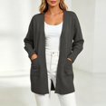 thumbnail image 6 of QGJZVUNL Long Cardigans for Women with Pockets Fall Winter Knitted Long Sleeve Sweaters Coats Size XL, 6 of 7