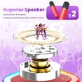 thumbnail image 2 of Máquina de karaoke Peski portátil Bluetooth con 2 micrófonos, color rojo, 2 of 9