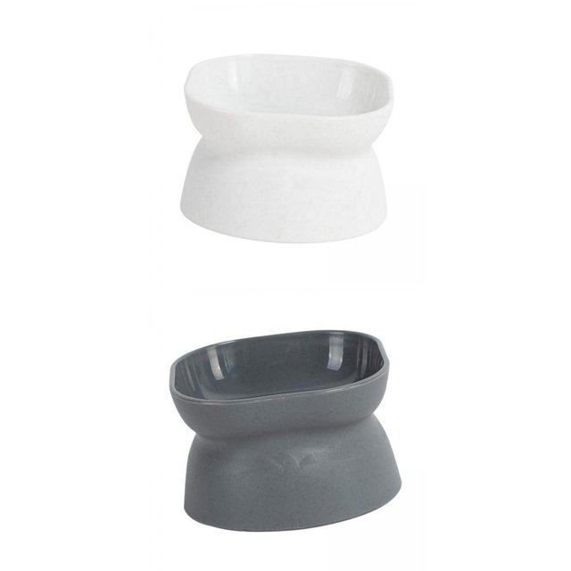 Comedero para gatos,Comederos elevados para gatos Comederos superiores e inferiores inclinados,Tazón de comida para gatos criados para perros pequeños para interiores, elevados para jinwen Comedero para gatos