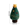 thumbnail image 2 of Green Christmas Tree Plush Throw Pillow, Soft Xmas Tree Shaped Decorative Cushion with Yellow Star and Colorful Buttons, Embroidered Merry Christmas Accent Pillow for Sofa Bedroom Holiday Decor, 2 of 7