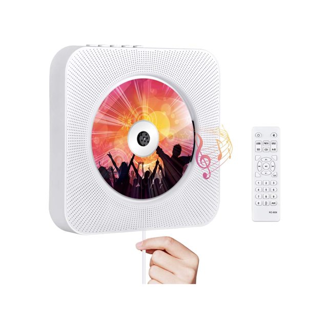 Reproductor de CD Bluetooth portátil blanco