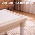 thumbnail image 5 of TLSUNNY Kids Table and 2 Chairs Set, Height Adjustable Toddler Activity Lego Table W/ Large Storage & Double-Sided Graffiti/Block Building Table Top, 4 Drawers for Home, Preschool, Classroom, 5 of 12