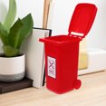 thumbnail image 4 of unbranded Desktop Trash Bin Red PP Garbage Storage for Home Use 1Pack, 4 of 6